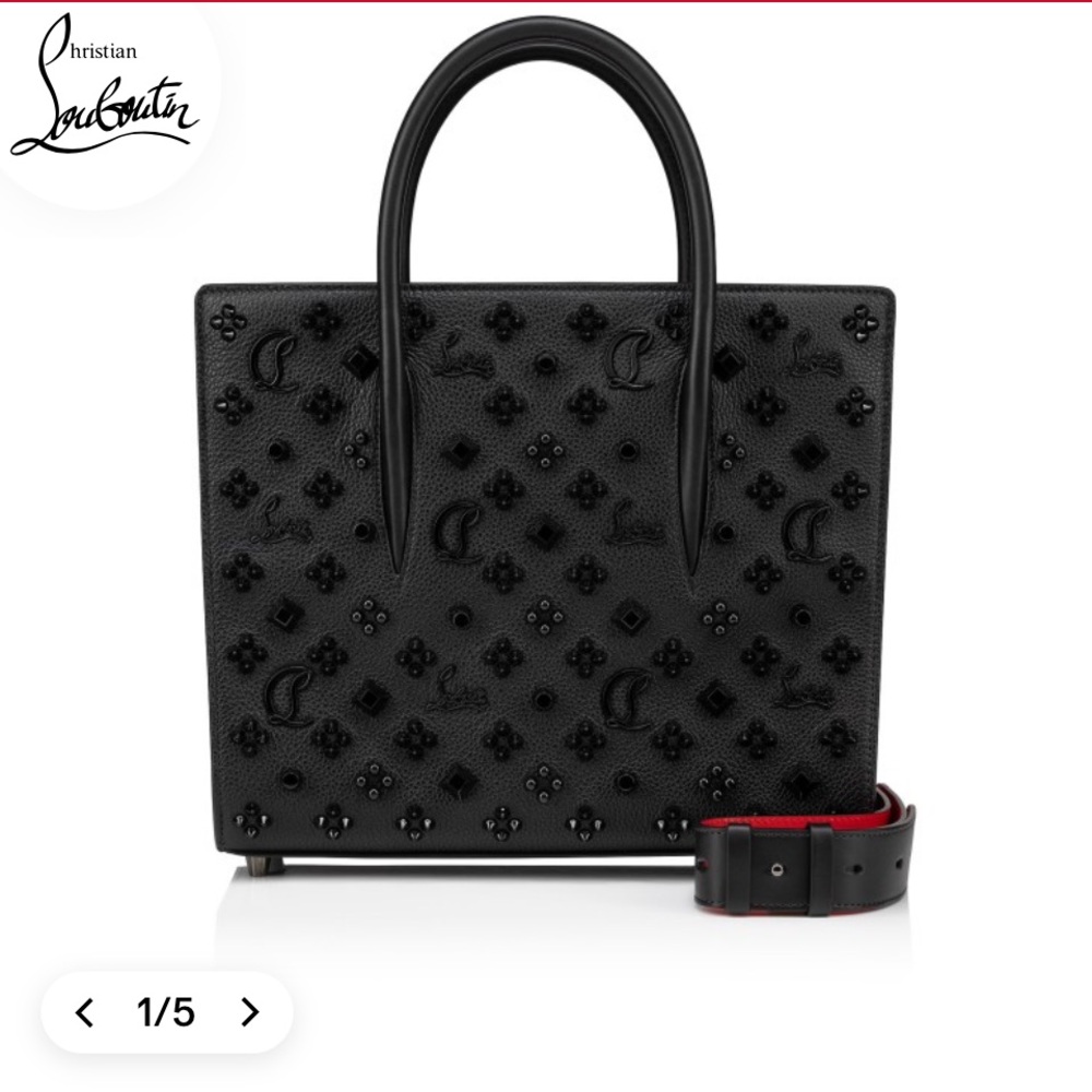 Christian Louboutin Black Studded Tote Bag